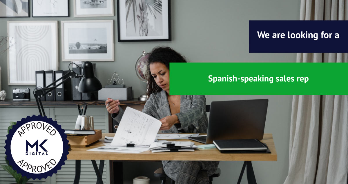 Job opening for a Spanish-speaking sales rep